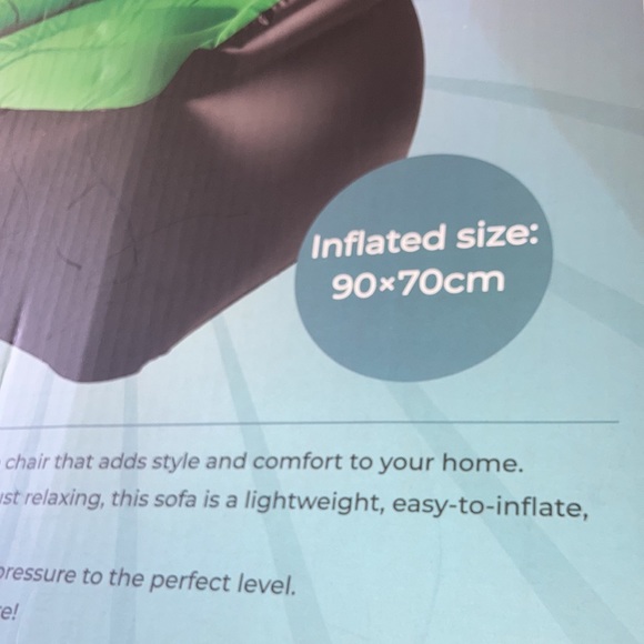 INEW NFLATABLE CHAIR/SOFA SEAT FOR INDOOR OR OUTDOOR FUN! NIB - Picture 7 of 11